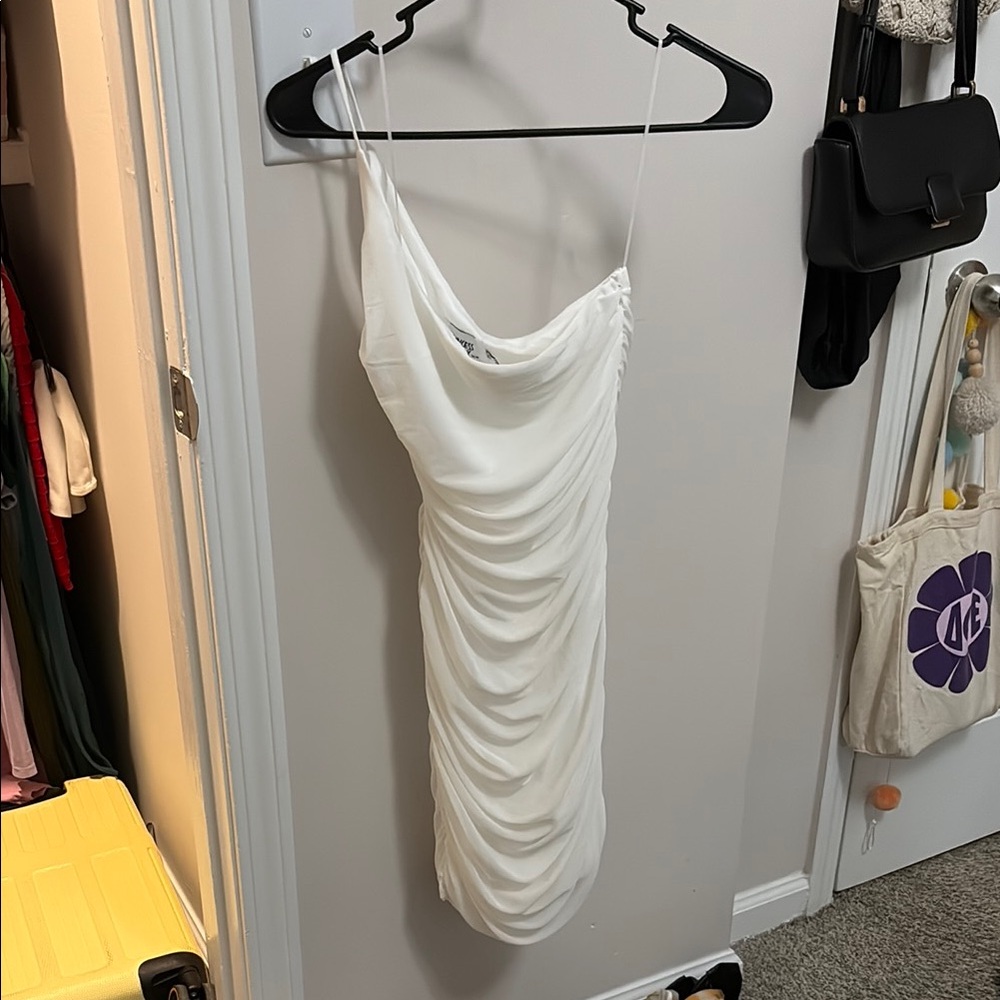 Princess Polly White One Shoulder Sheath Dress